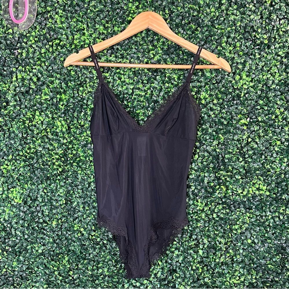 Calvin Klein Black Lace Bodysuit Sz S